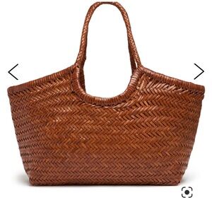 dragon diffusion big nantucket woven leather basket bag